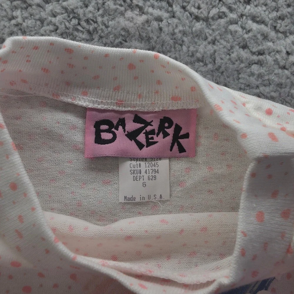Vintage Bazerk Girls Heart Graphic T-Shirt and Leggings Set Size 6 90s USA